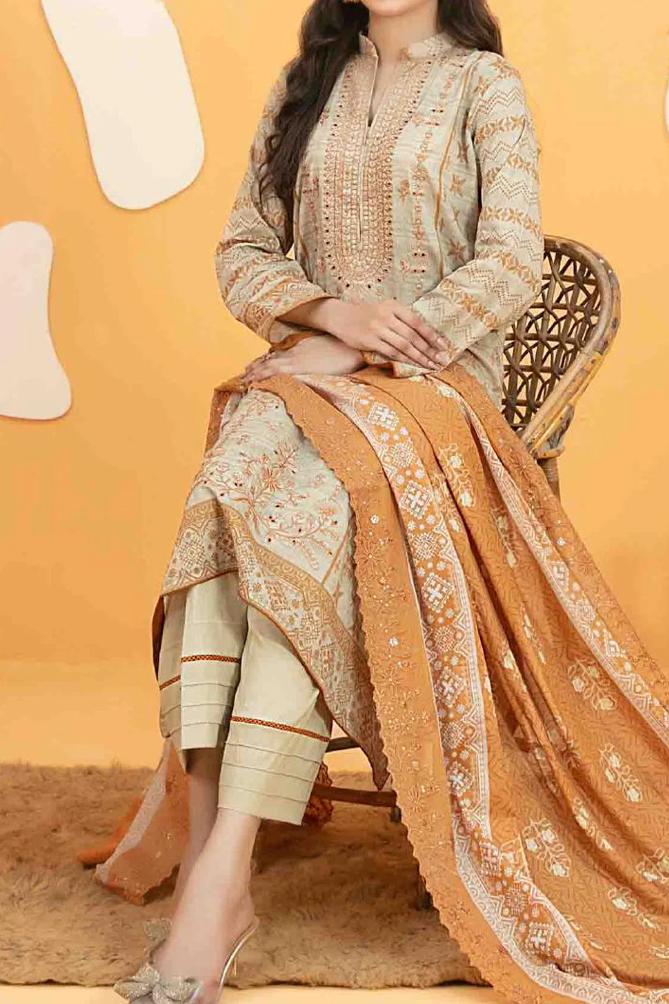 Ashleena By Tawakkal Unstitched 3 Piece Emb Digital Print Lawn Suit-D-3276 - Image 2
