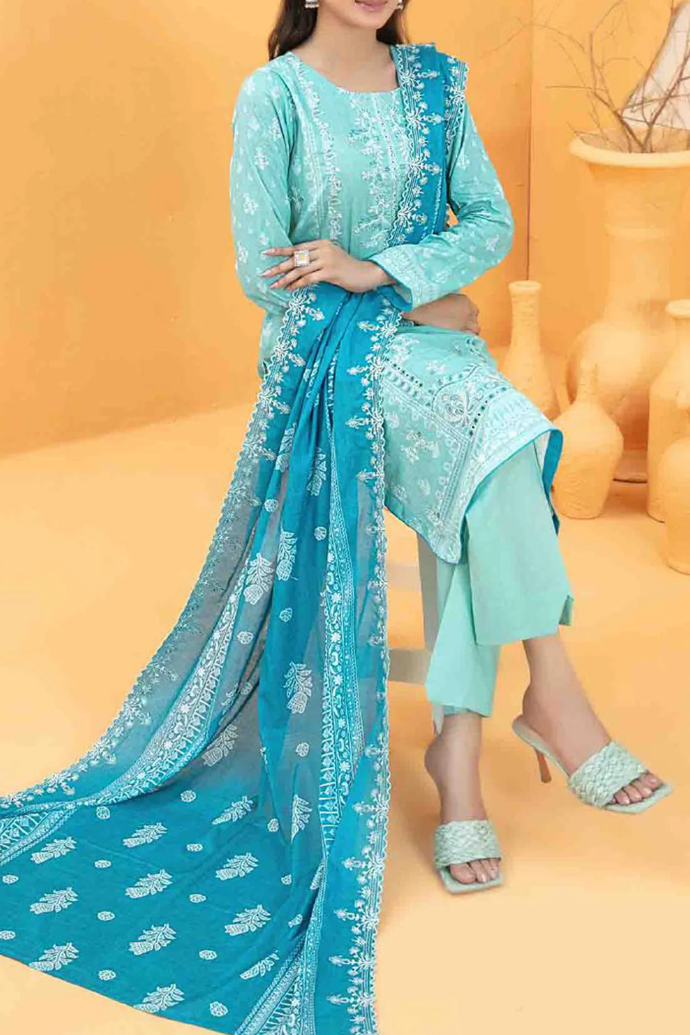 Ashleena By Tawakkal Unstitched 3 Piece Emb Digital Print Lawn Suit-D-3280 - Image 2
