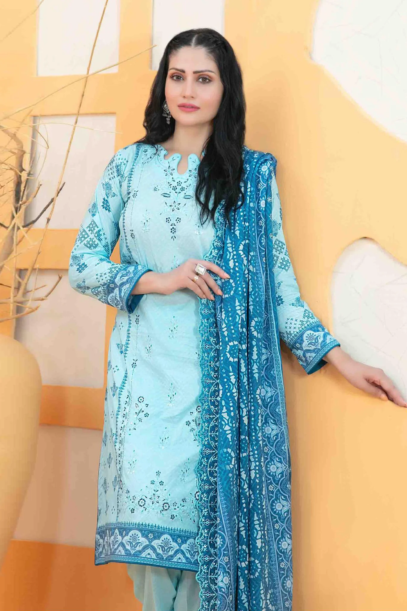 Ashleena By Tawakkal Unstitched 3 Piece Emb Digital Print Lawn Suit-D-3285 - Image 3