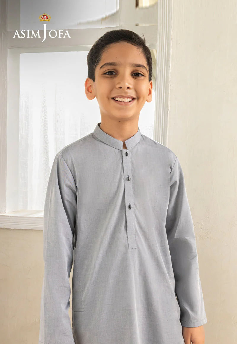 Ethnic Rtw By Asim Jofa Kids Stitched 2 Piece Suit-Ajbkt-07 - Image 6