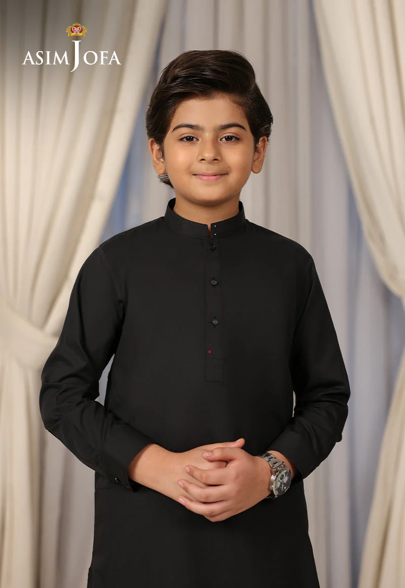 Ethnic Rtw By Asim Jofa Kids Stitched 2 Piece Suit-Ajbsk-01 - Image 6