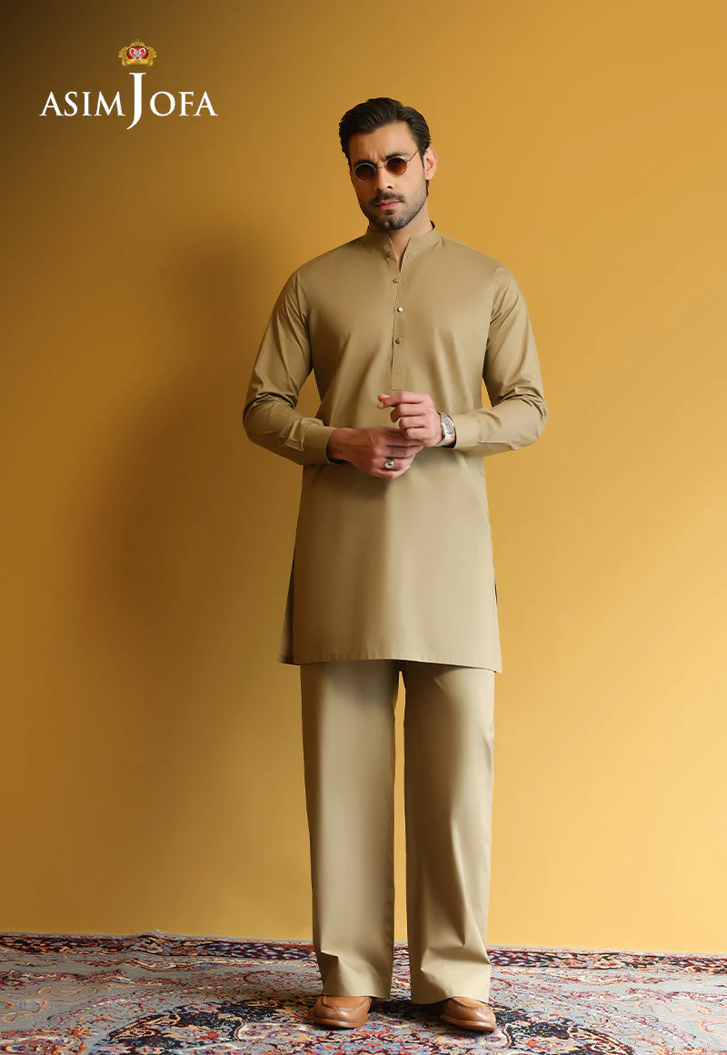 Asim Jofa Unstitched 2 Piece Egyptian Cotton Men's Eid Edit-AJUBM-01 - Image 3