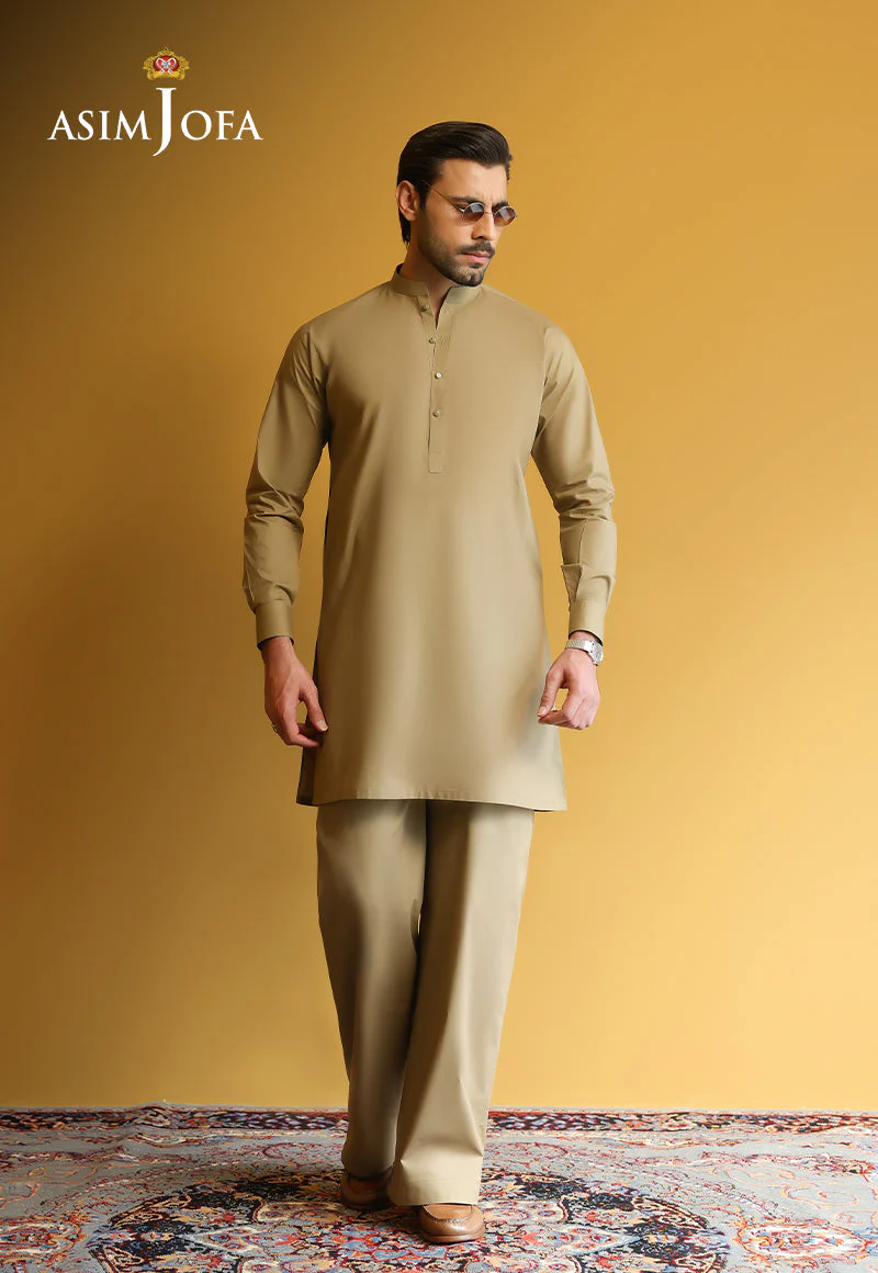 Asim Jofa Unstitched 2 Piece Egyptian Cotton Men's Eid Edit-AJUBM-01 - Image 4