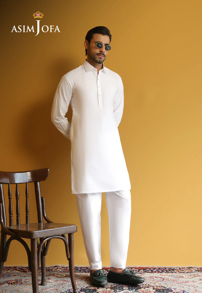 Asim Jofa Unstitched 2 Piece Egyptian Cotton Men's Eid Edit-AJUBM-02 - Image 3