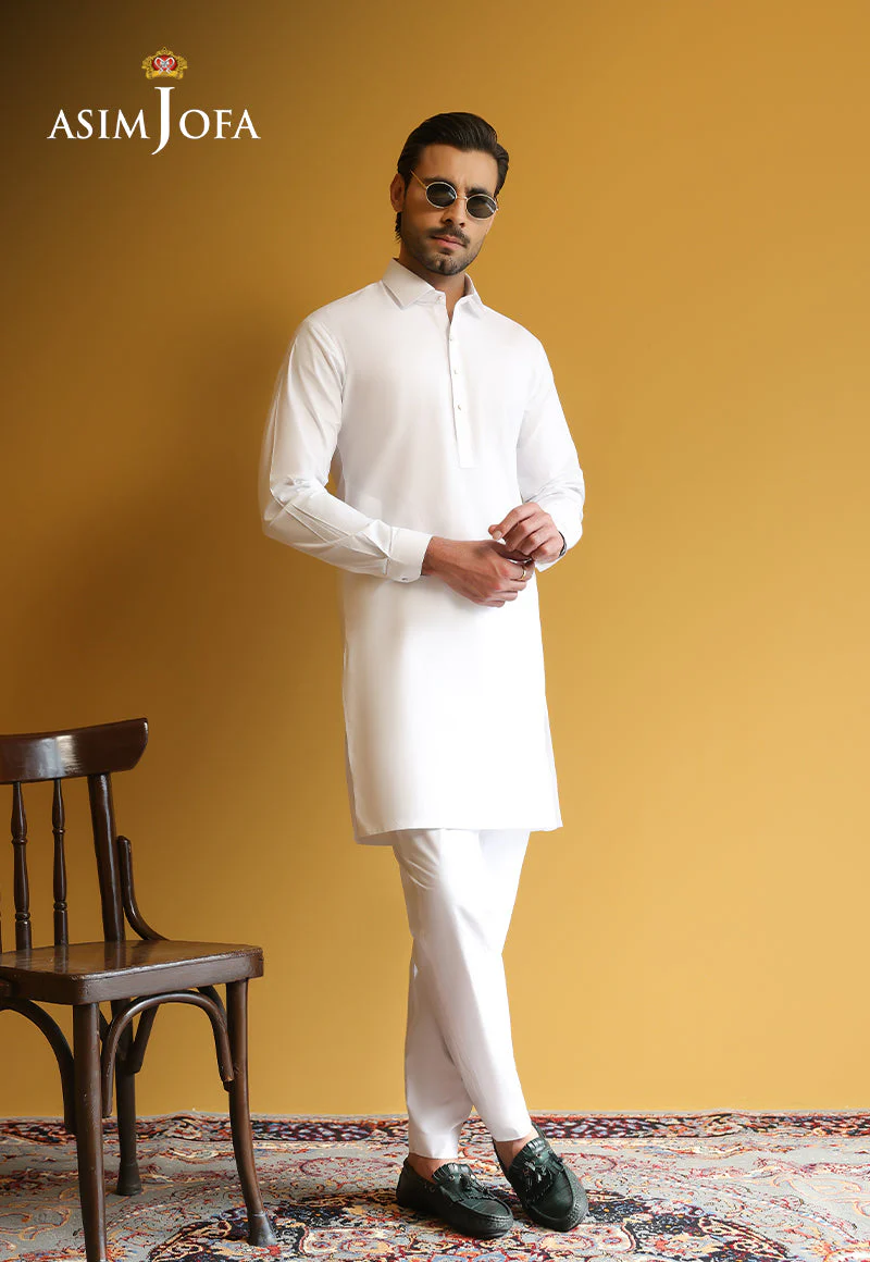 Asim Jofa Unstitched 2 Piece Egyptian Cotton Men's Eid Edit-AJUBM-02 - Image 4