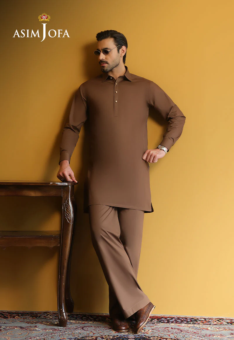 Asim Jofa Unstitched 2 Piece Egyptian Cotton Men's Eid Edit-AJUBM-04 - Image 7