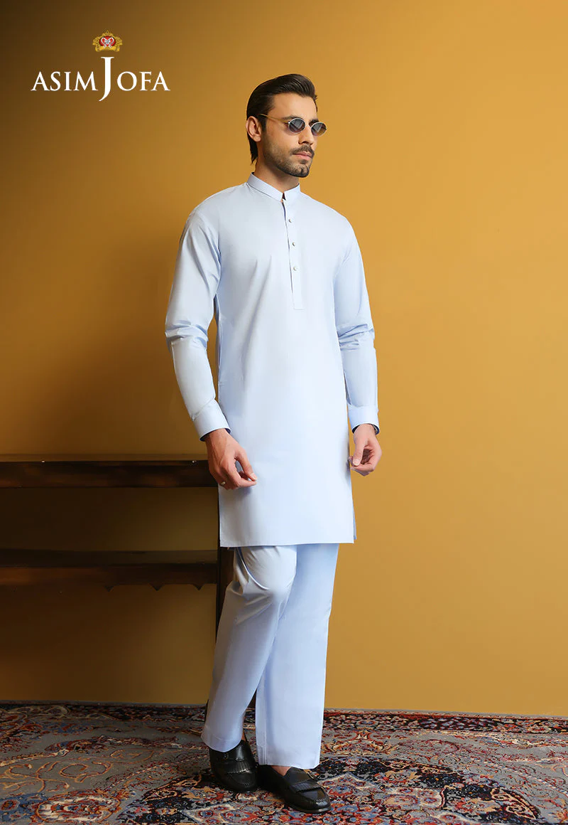 Asim Jofa Unstitched 2 Piece Egyptian Cotton Men's Eid Edit-AJUBM-07 - Image 4