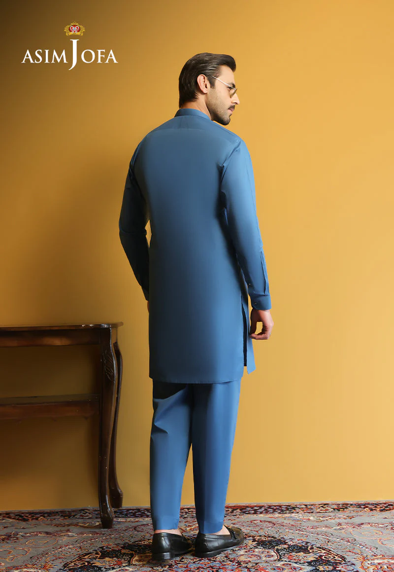 Asim Jofa Unstitched 2 Piece Egyptian Cotton Men's Eid Edit-AJUBM-09 - Image 2