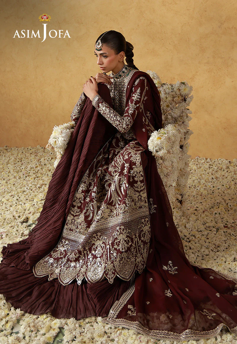 Asim Jofa Unstitched 3 Piece Wedding Festive Suit-AJULN-17 - Image 4