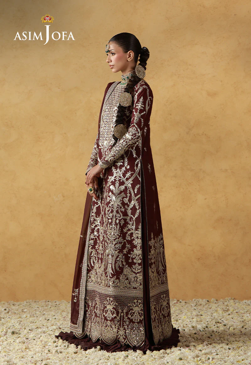 Asim Jofa Unstitched 3 Piece Wedding Festive Suit-AJULN-17 - Image 7