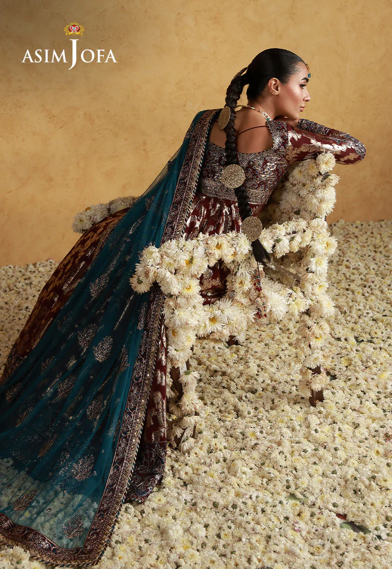 Asim Jofa Unstitched 3 Piece Wedding Festive Suit-AJULN-18 - Image 5
