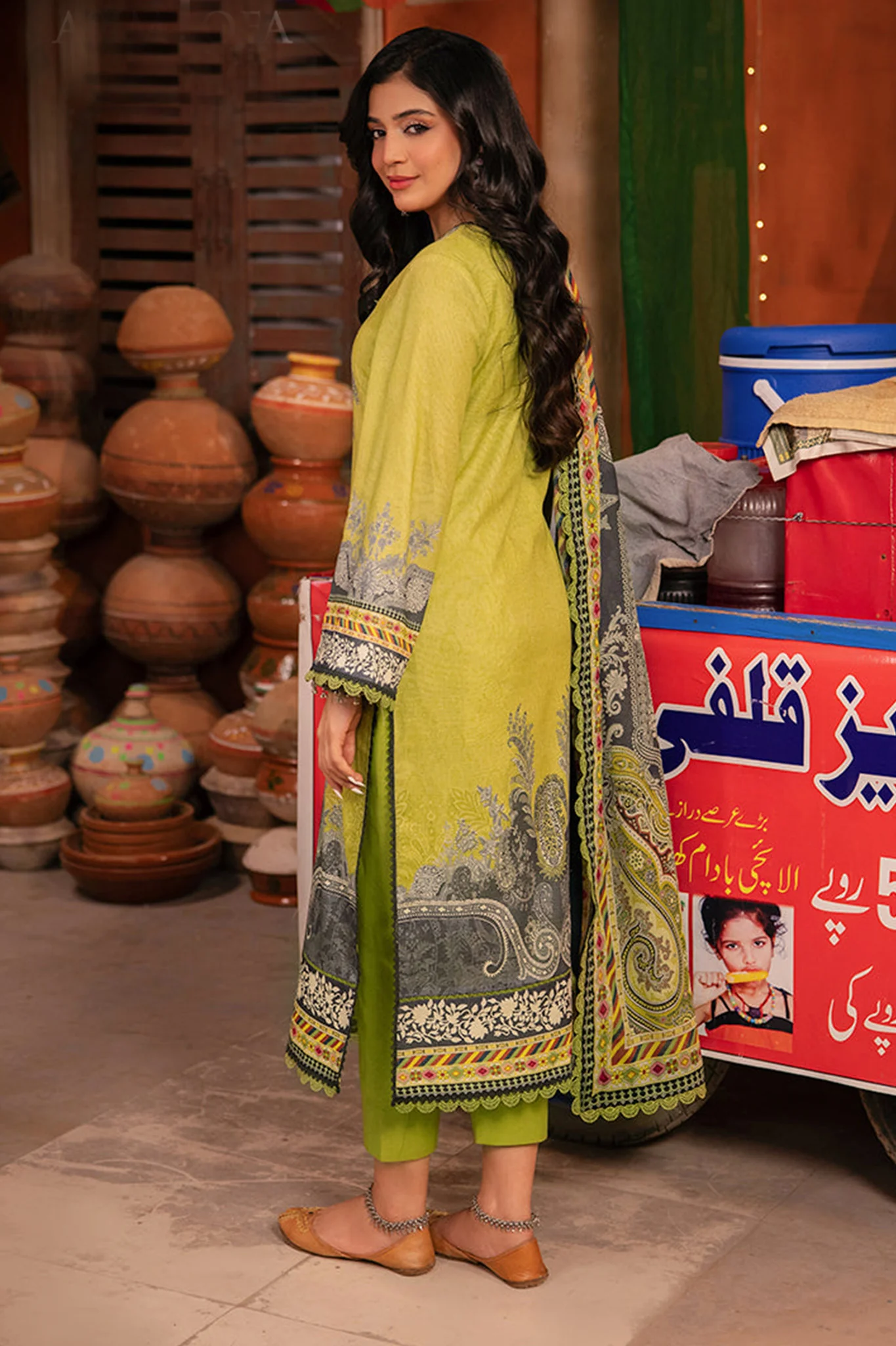 Asim Jofa Prints Unstitched 3 Piece Digital Lawn Drop-05 Suit-AJEL-01 - Image 3