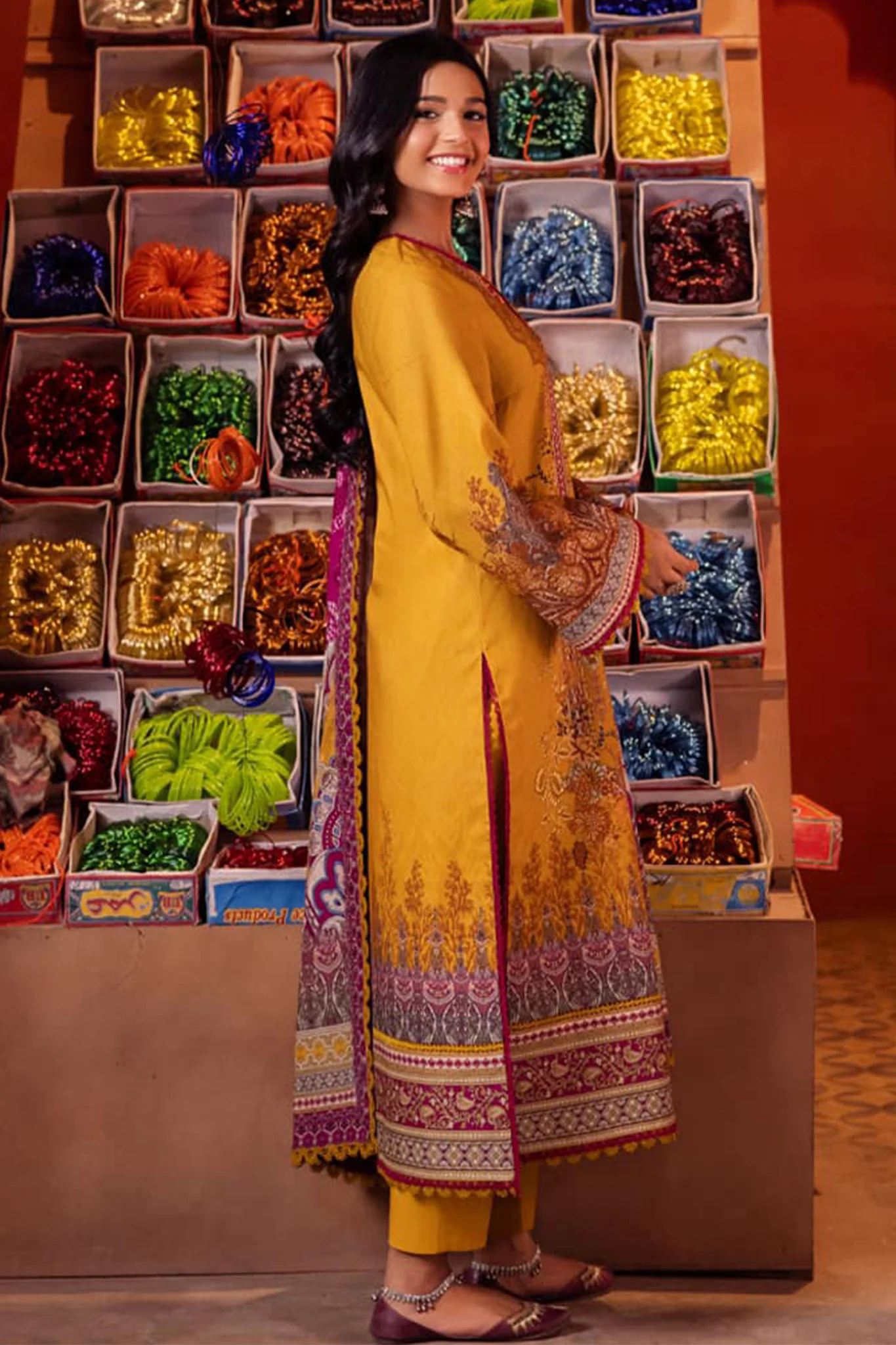 Asim Jofa Prints Unstitched 3 Piece Digital Lawn Drop-05 Suit-AJEL-02 - Image 5
