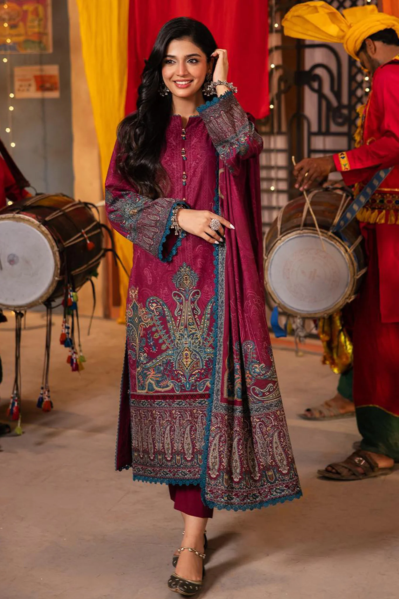 Asim Jofa Prints Unstitched 3 Piece Digital Lawn Drop-05 Suit-AJEL-04 - Image 2