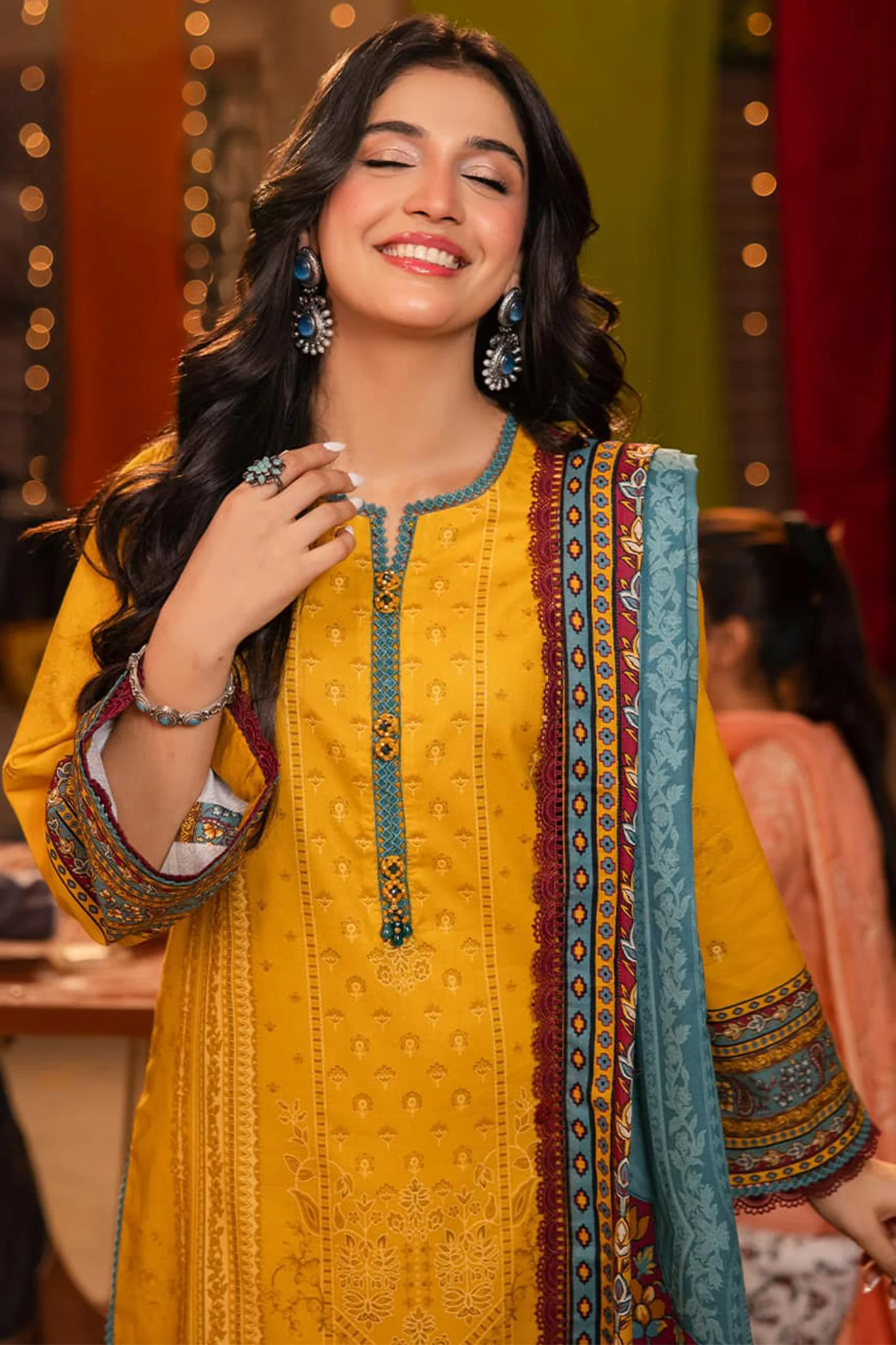 Asim Jofa Prints Unstitched 3 Piece Digital Lawn Drop-05 Suit-AJEL-18 - Image 2