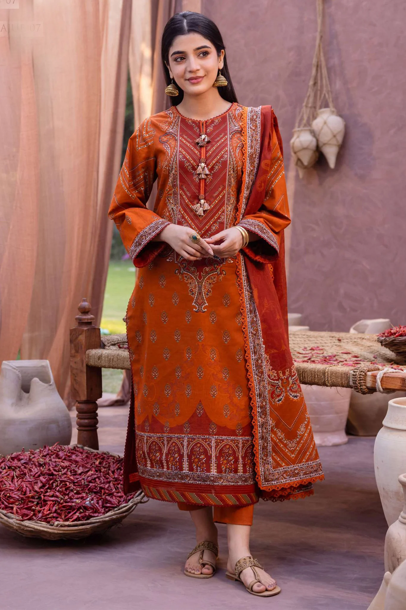 Asim Jofa Prints Unstitched 3 Piece Digital Lawn Vol-01 Suit-AJUB-07