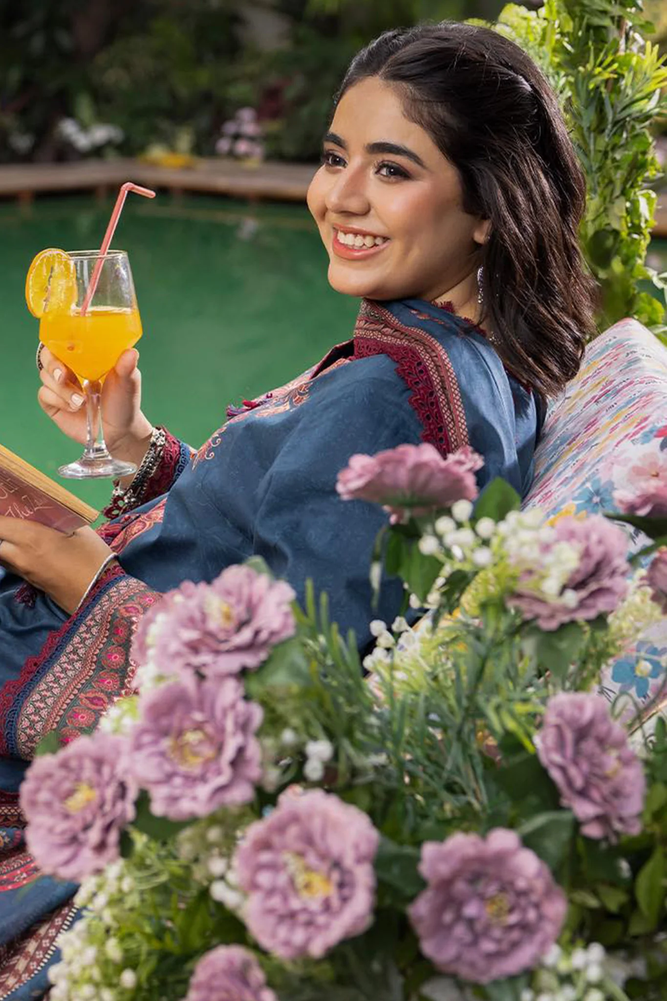 Asim Jofa Prints Unstitched 3 Piece Digital Lawn Vol-04 Suit-AJGB-09 - Image 3