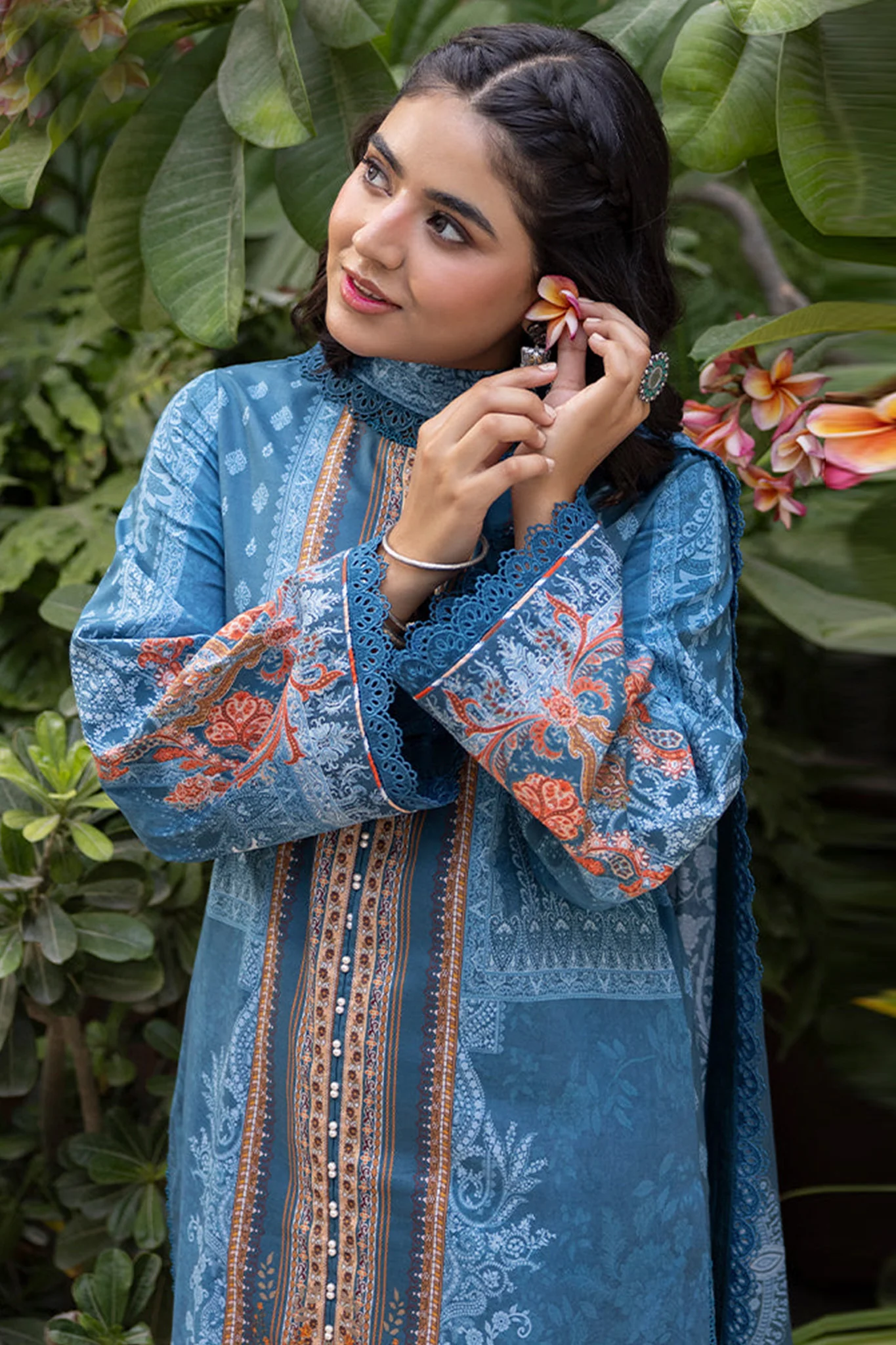 Asim Jofa Prints Unstitched 3 Piece Digital Lawn Vol-04 Suit-AJGB-18 - Image 3