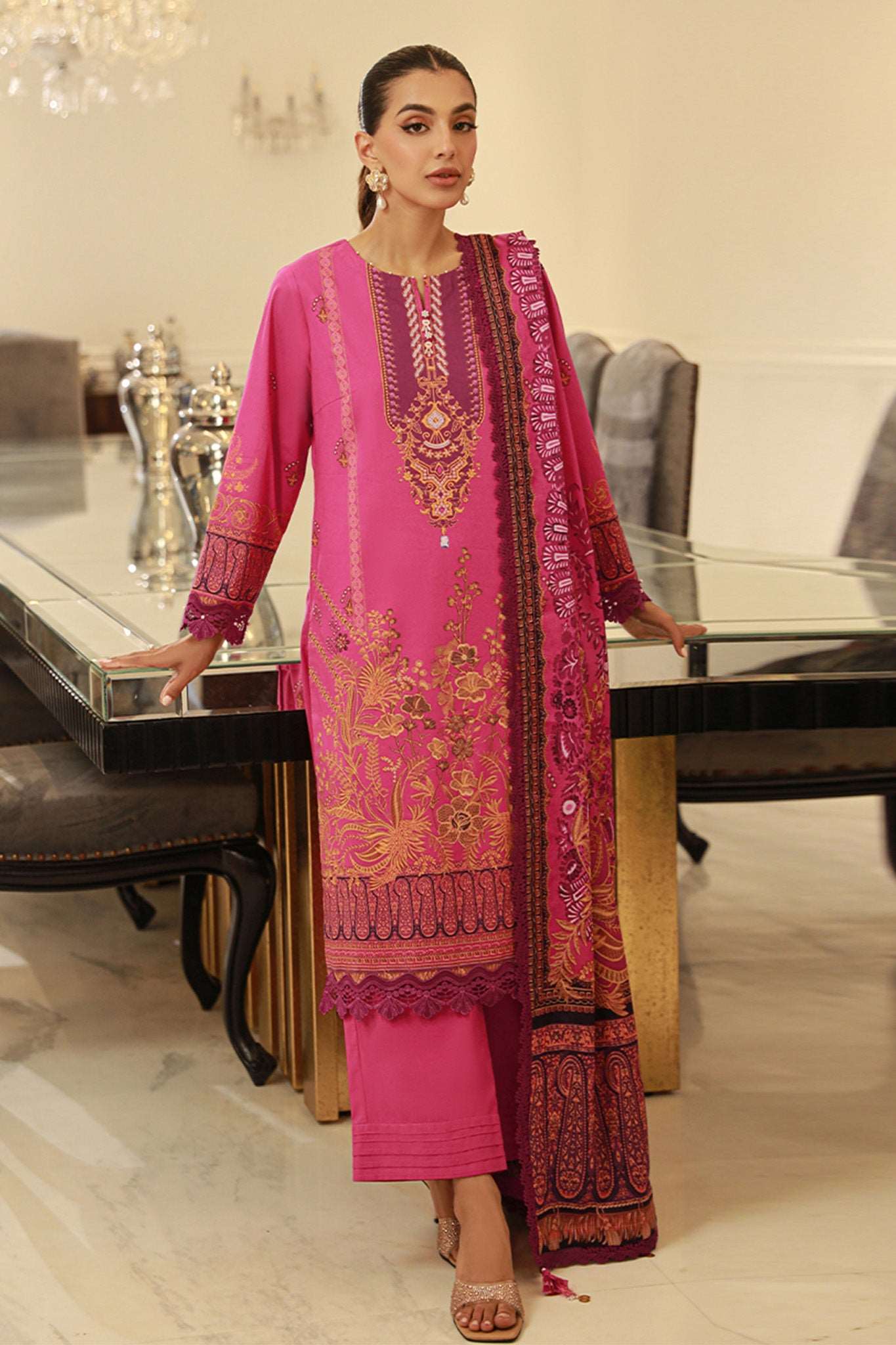Asim Jofa Prints Unstitched 3 Piece Digital Lawn Vol-06 Suit-AJUN-01