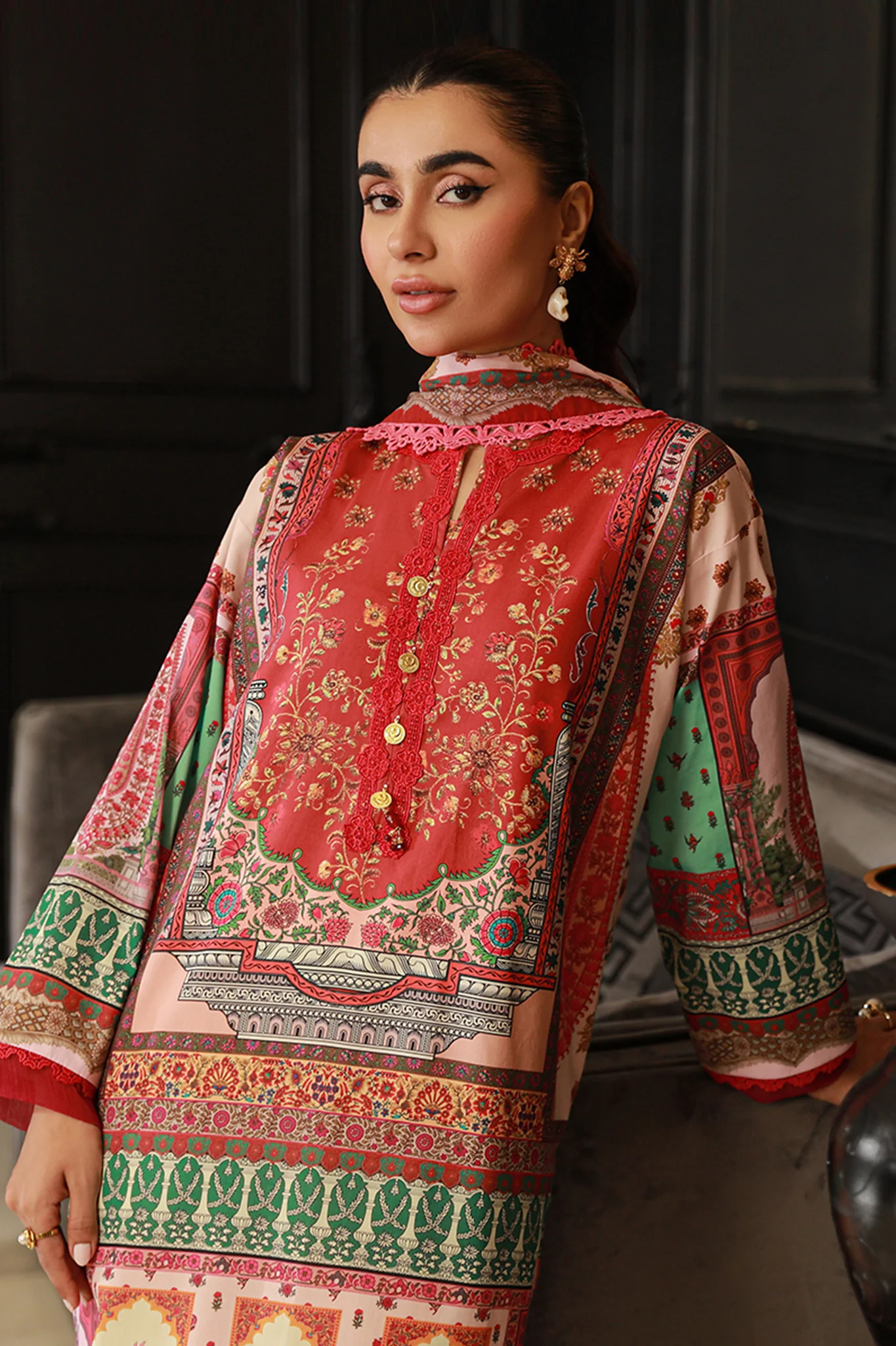 Asim Jofa Prints Unstitched 3 Piece Digital Lawn Vol-06 Suit-AJUN-02 - Image 2