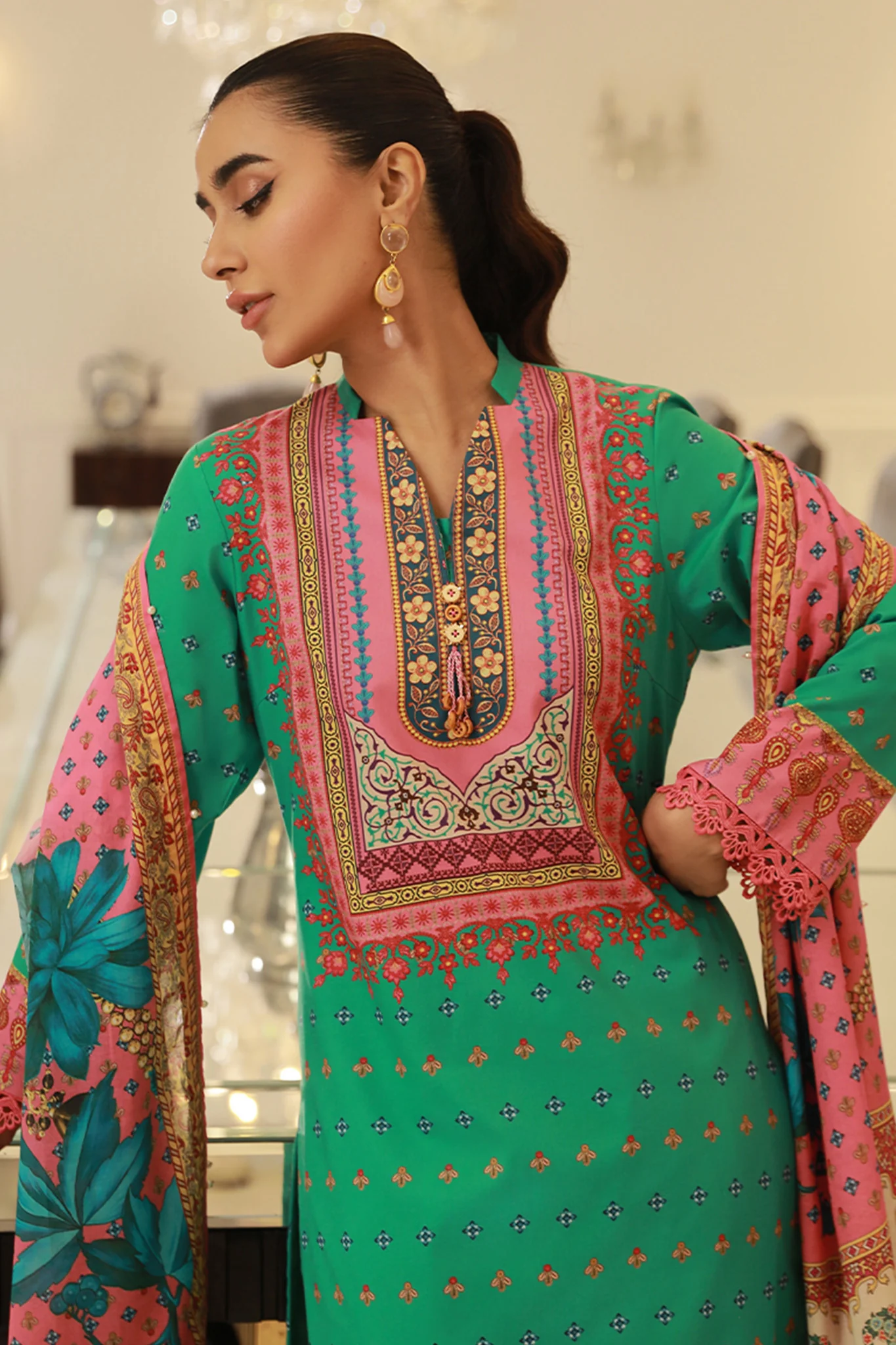 Asim Jofa Prints Unstitched 3 Piece Digital Lawn Vol-06 Suit-AJUN-03 - Image 4