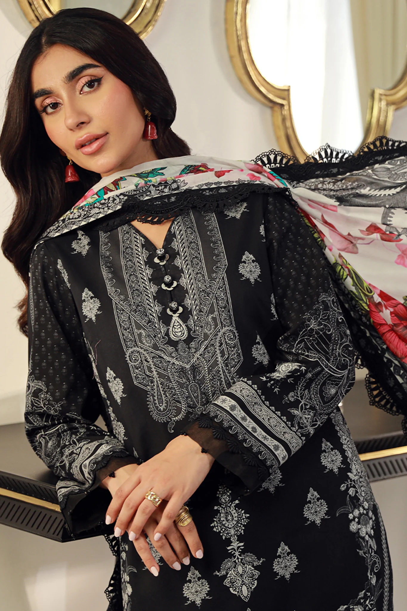 Asim Jofa Prints Unstitched 3 Piece Digital Lawn Vol-06 Suit-AJUN-05 - Image 6