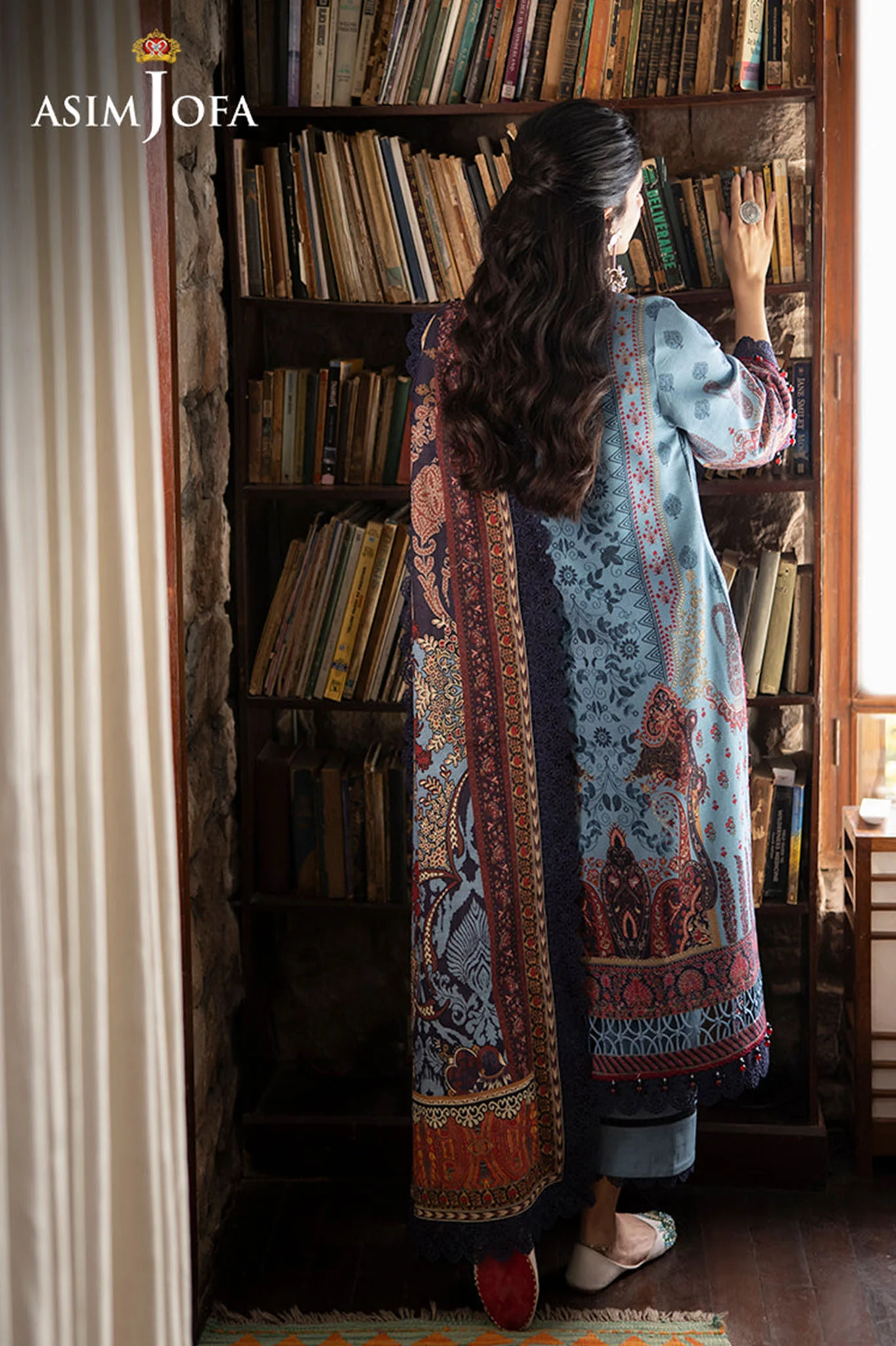 Asim Jofa Unstitched 3 Piece Winter Suit-AJUW-01 - Image 3