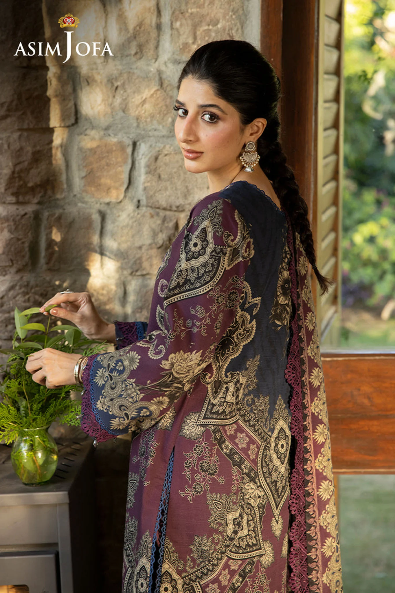 Asim Jofa Unstitched 3 Piece Winter Suit-AJUW-06 - Image 4