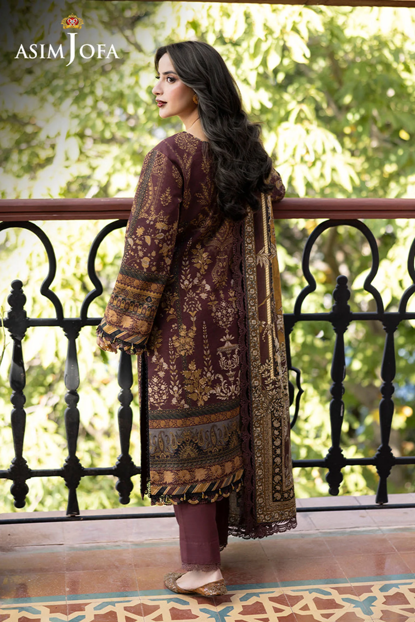 Asim Jofa Unstitched 3 Piece Winter Suit-AJUW-10 - Image 3