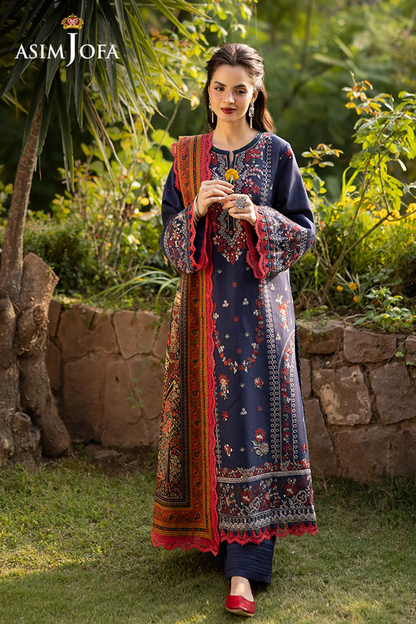 Asim Jofa Unstitched 3 Piece Winter Suit-AJUW-14