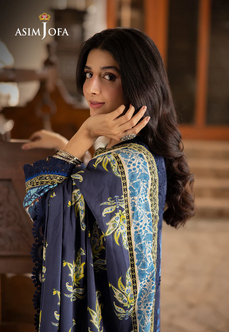 Asim Jofa Unstitched 3 Piece Winter Suit-AJUW-16 - Image 4