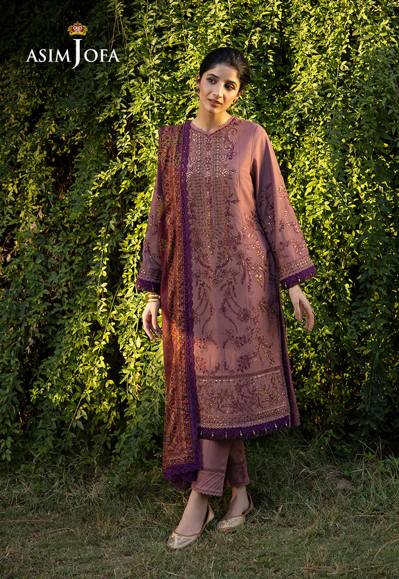 Asim Jofa Unstitched 3 Piece Winter Suit-AJUW-30