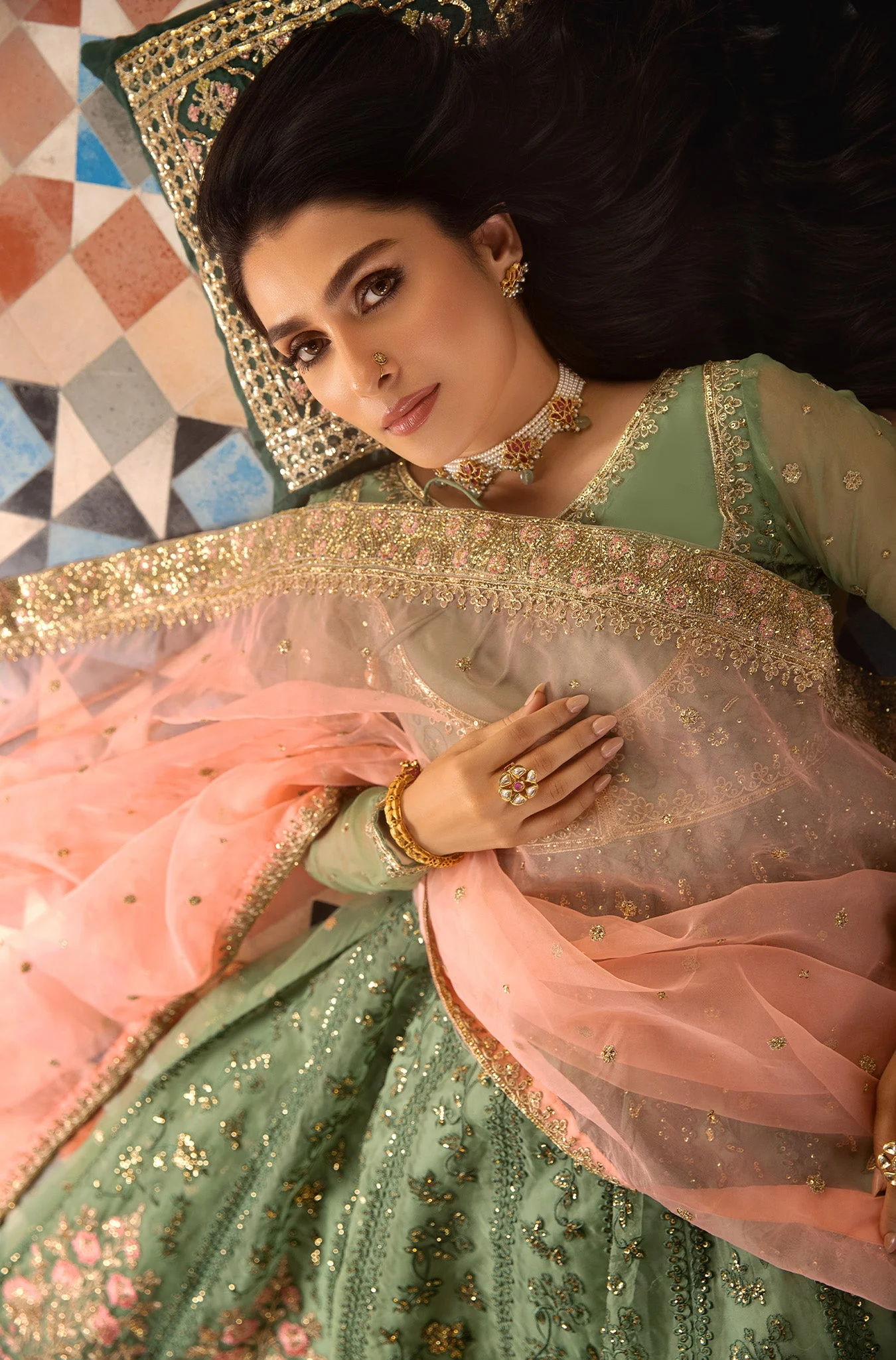 The Royal Chapter By Asma & Sidra Stitched Formals Suit-Angelina - Image 5