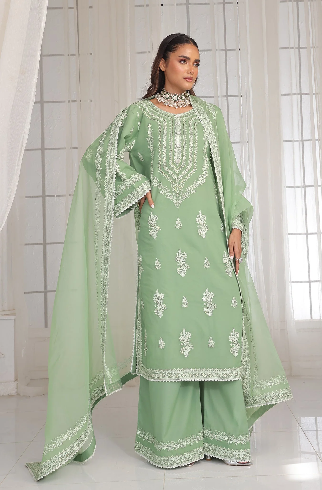 The Feminine Era By Asma & Sidra Stitched Formals Suit-Janelle - Image 8