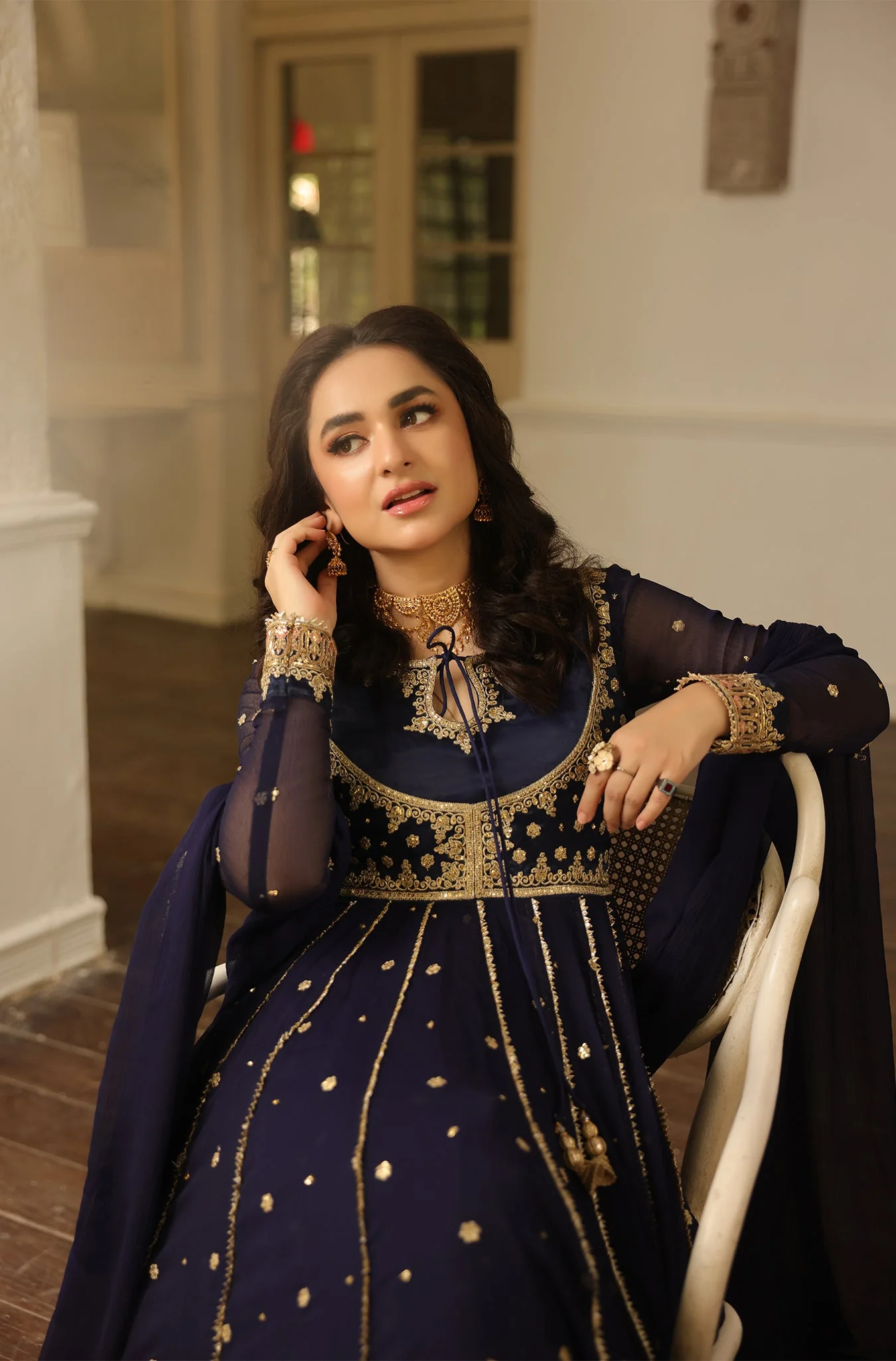 Hania Amir Edit By Asma & Sidra Stitched Formals Suit-Niloufer Queen - Image 10