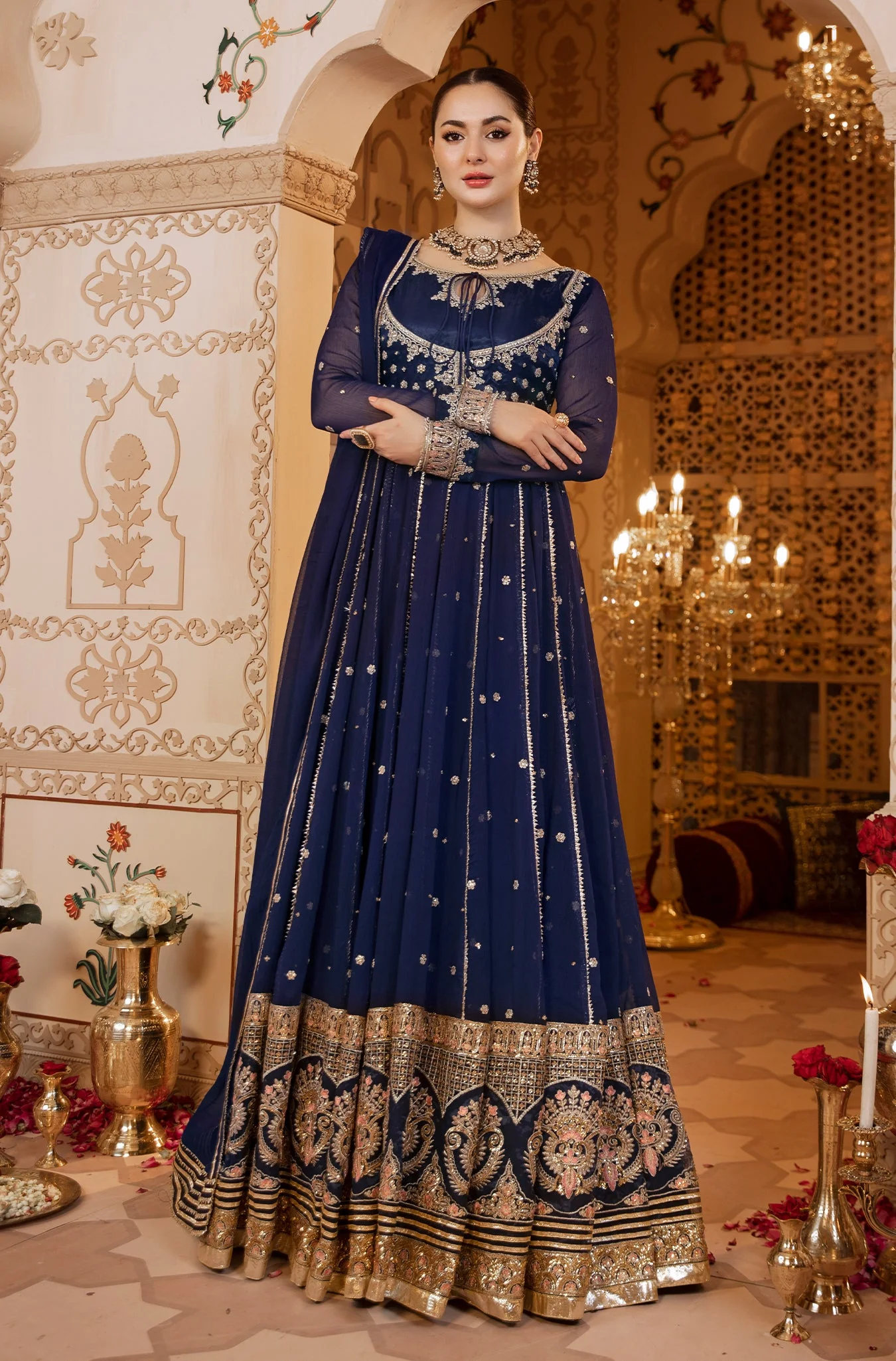 Hania Amir Edit By Asma & Sidra Stitched Formals Suit-Niloufer Queen - Image 6