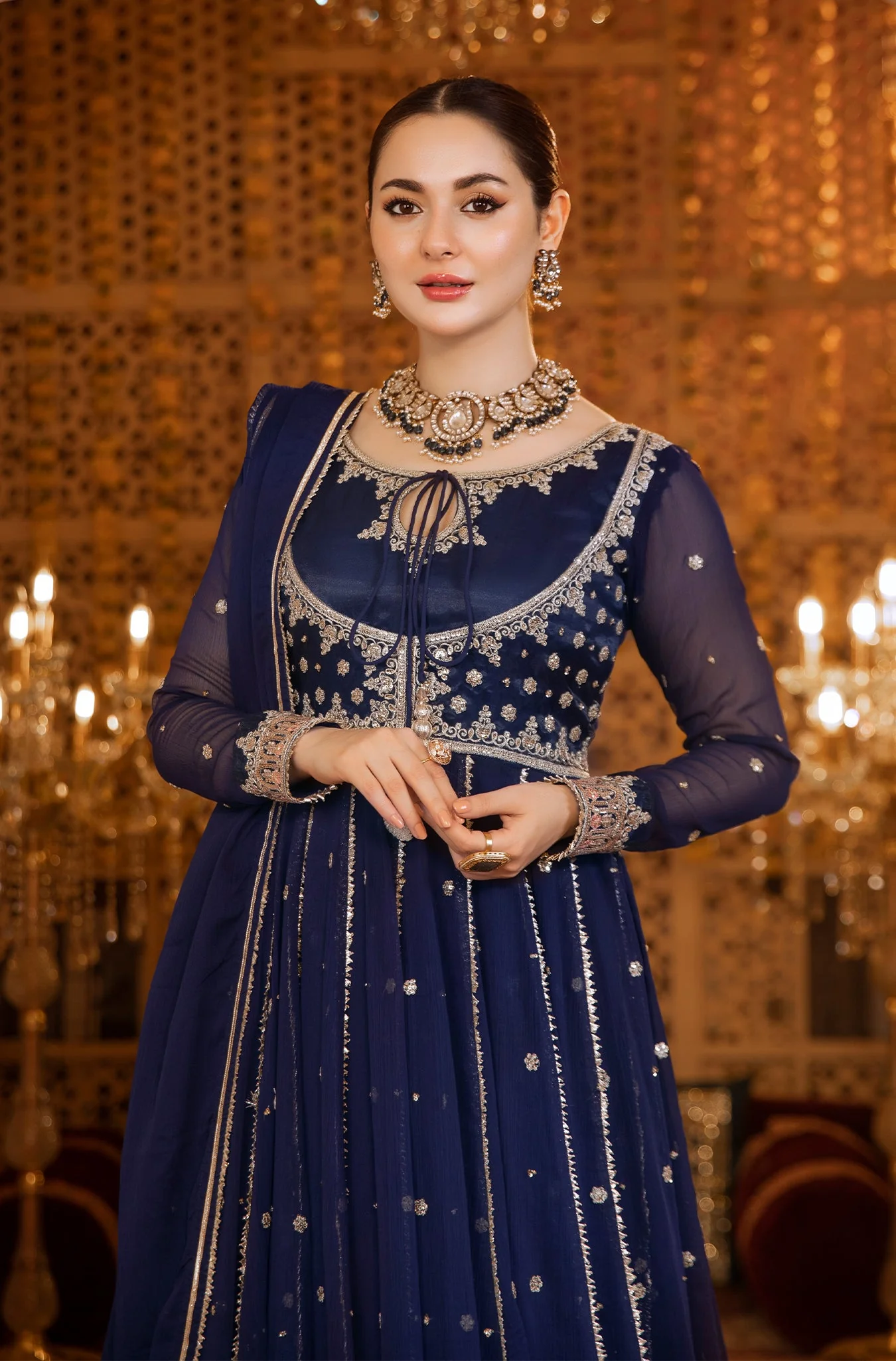 Hania Amir Edit By Asma & Sidra Stitched Formals Suit-Niloufer Queen - Image 7