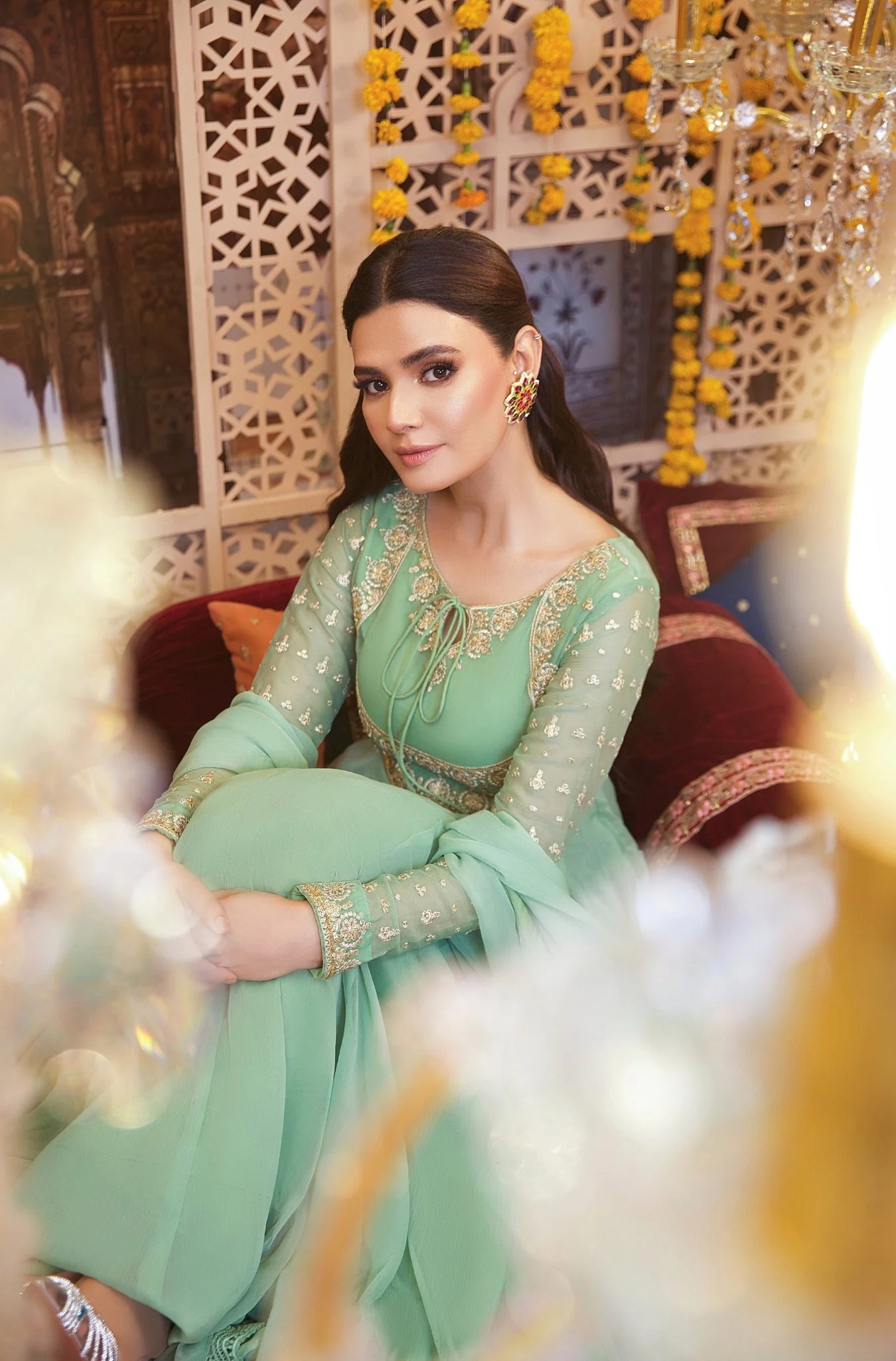 Kalidaar Frocks By Asma & Sidra Stitched Formals Suit-PRINCESS PISTACHIO - Image 4