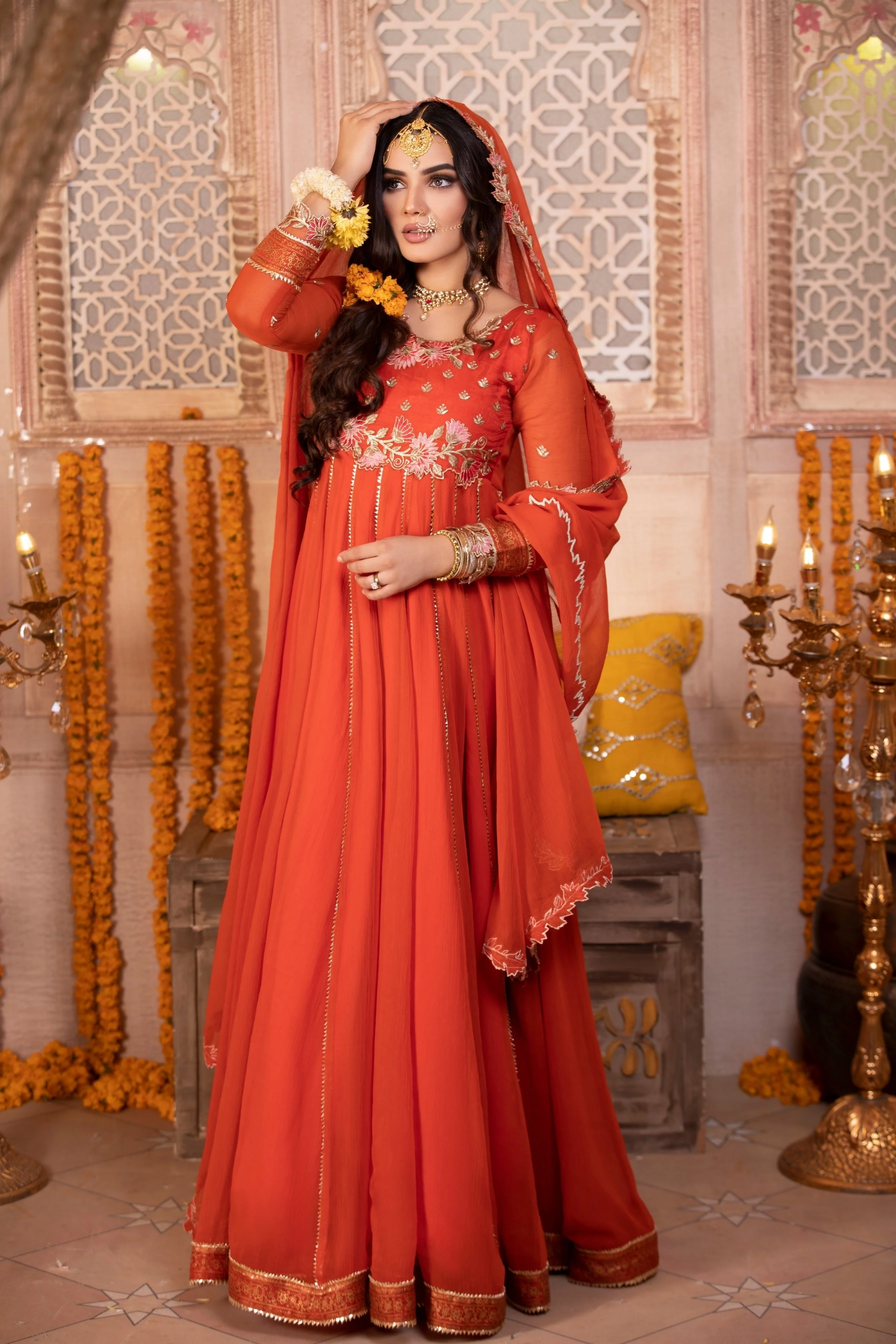 Kalidaar Frocks By Asma & Sidra Stitched Formals Suit-RANG-E-HINA - Image 4