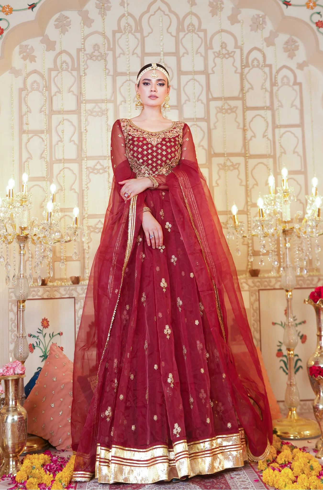 Kalidaar Frocks By Asma & Sidra Stitched Formals Suit-Rose Queen - Image 5