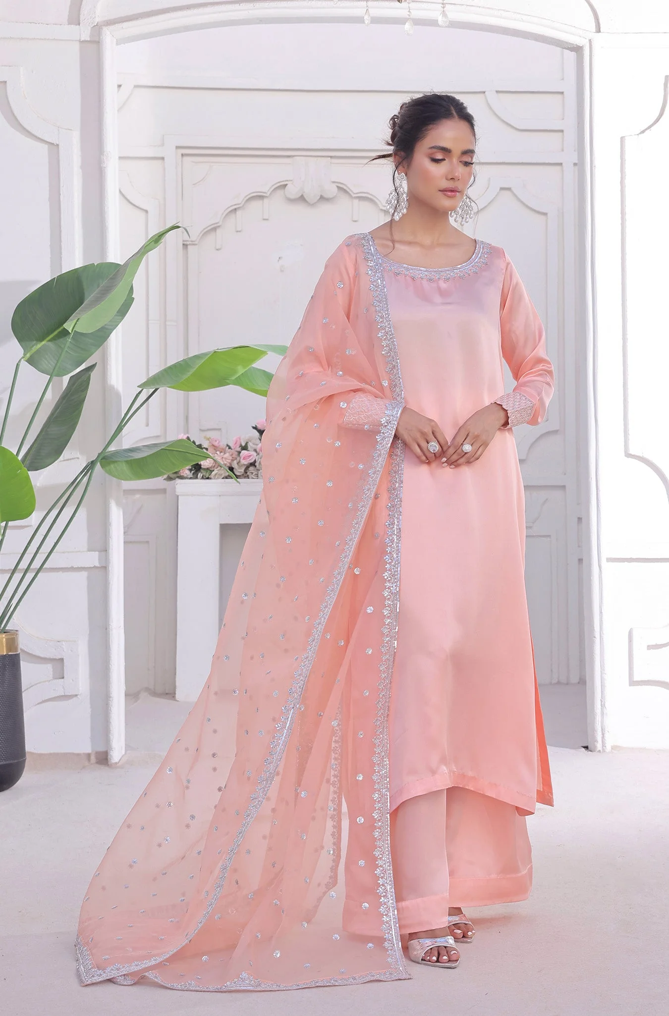 The Feminine Era By Asma & Sidra Stitched Formals Suit-Zinnia - Image 7
