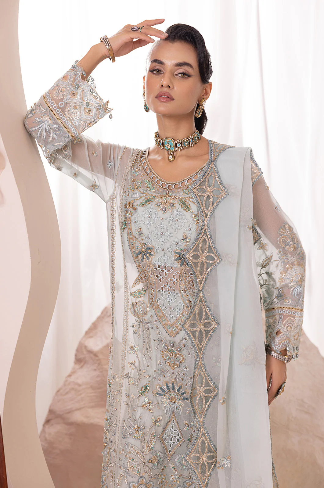 Aaraish By Diara Couture Stitched 3 Piece Formals Suit-ASMAA - SF-13 - Image 4