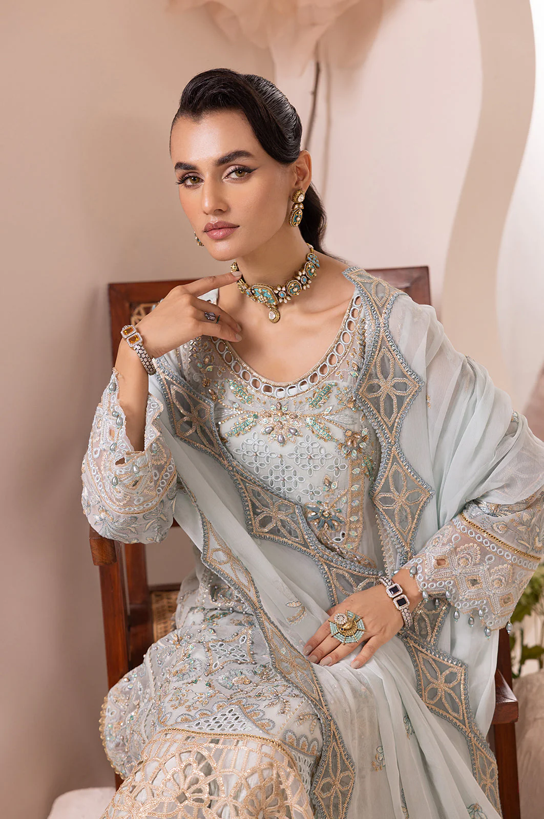 Aaraish By Diara Couture Stitched 3 Piece Formals Suit-ASMAA - SF-13 - Image 6