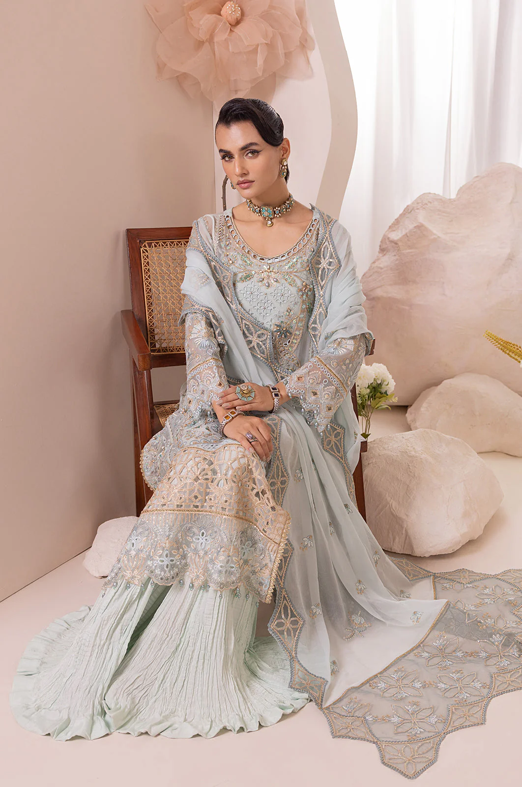 Aaraish By Diara Couture Stitched 3 Piece Formals Suit-ASMAA - SF-13 - Image 7