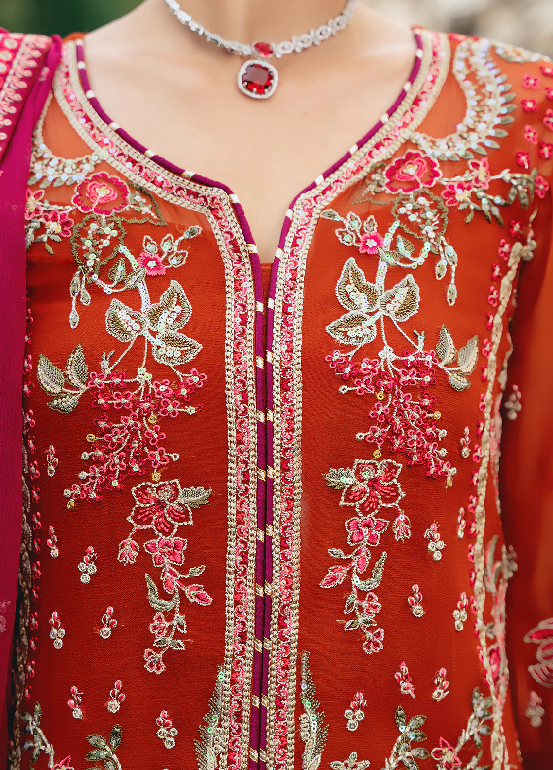 Gulaal Unstitched 3 Piece Luxury Emb Pret Suit-Athena (GL-EP-2024-22) - Image 8