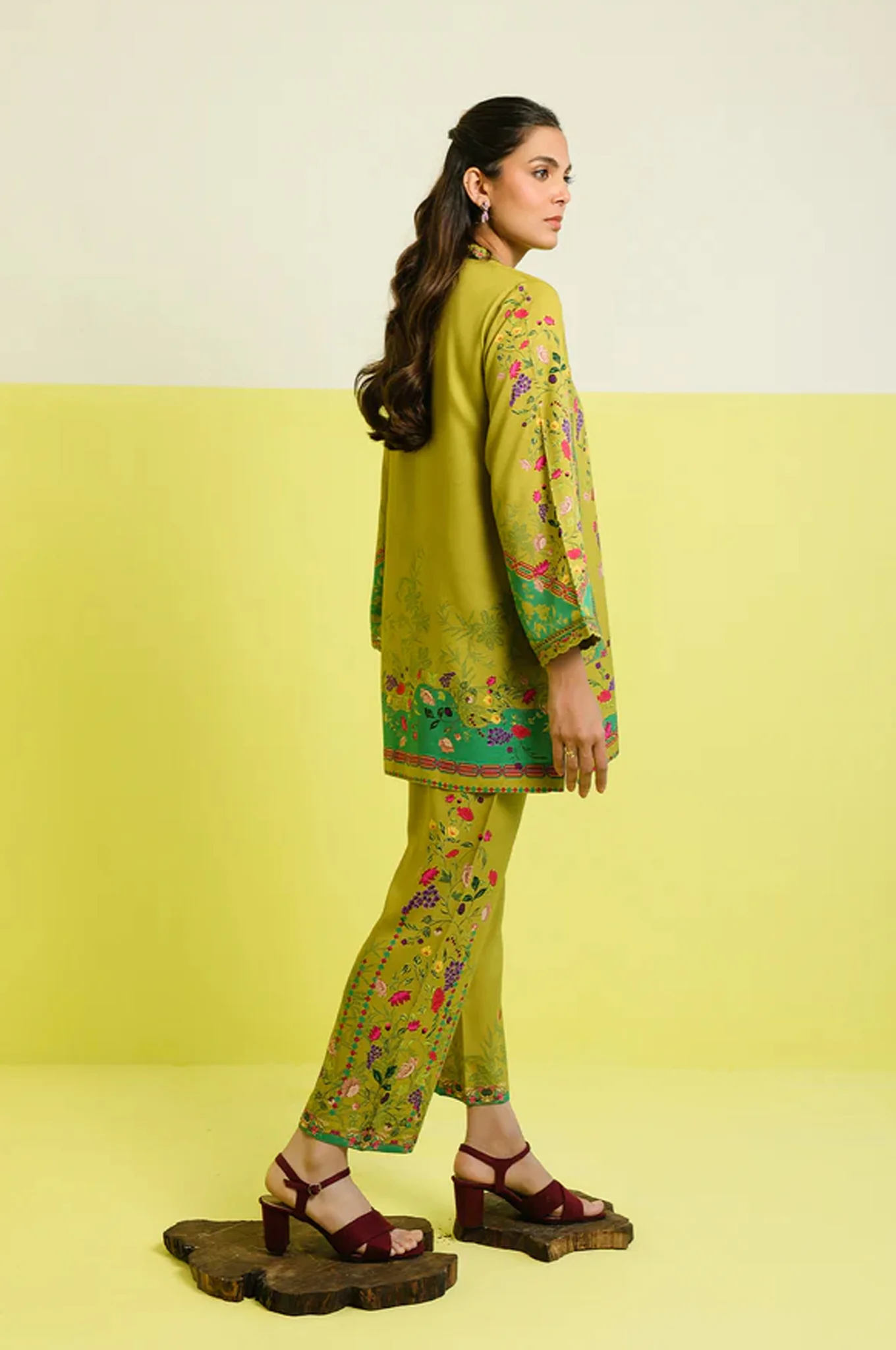 Elara By Sahar Unstitched 2 Piece Printed Marina Twill Fall Suit-AW1-25-22-UNS - Image 3