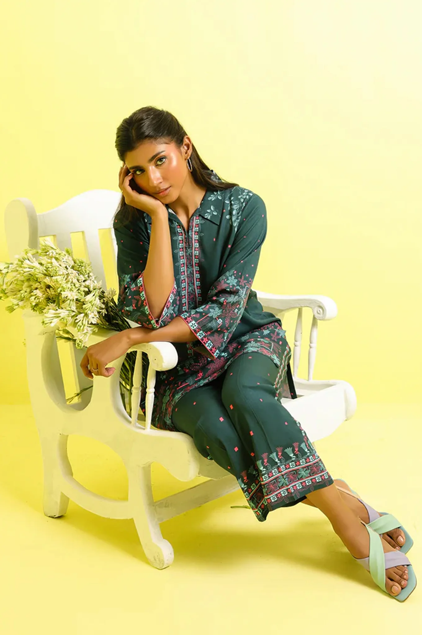Elara By Sahar Unstitched 2 Piece Printed Marina Twill Fall Suit-AW1-25-28-UNS - Image 2