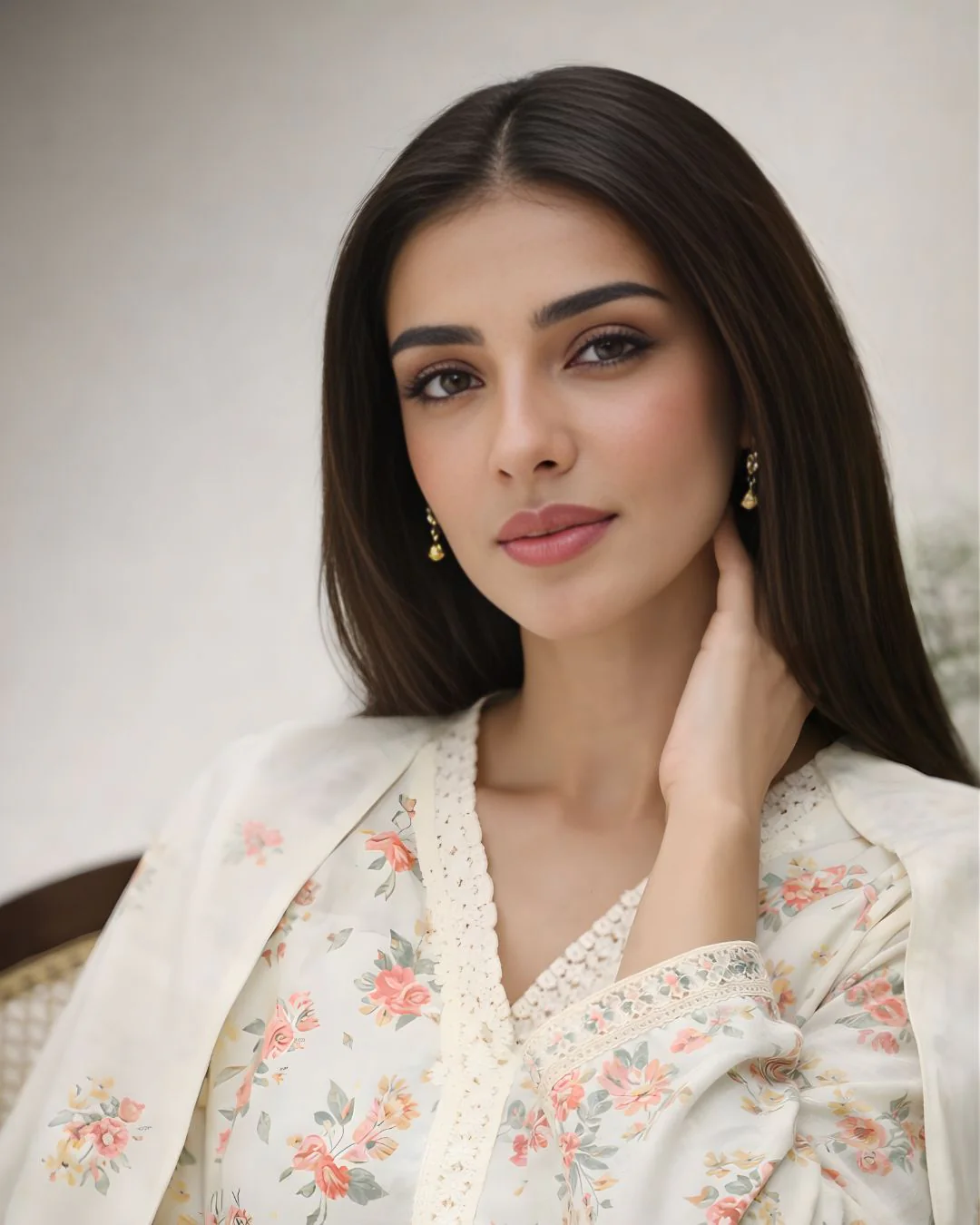 Ayla Studio Stitched 3 Piece Luxe Eid Jacquard Festive Lawn Suit-Gul-e-Narma - Image 3