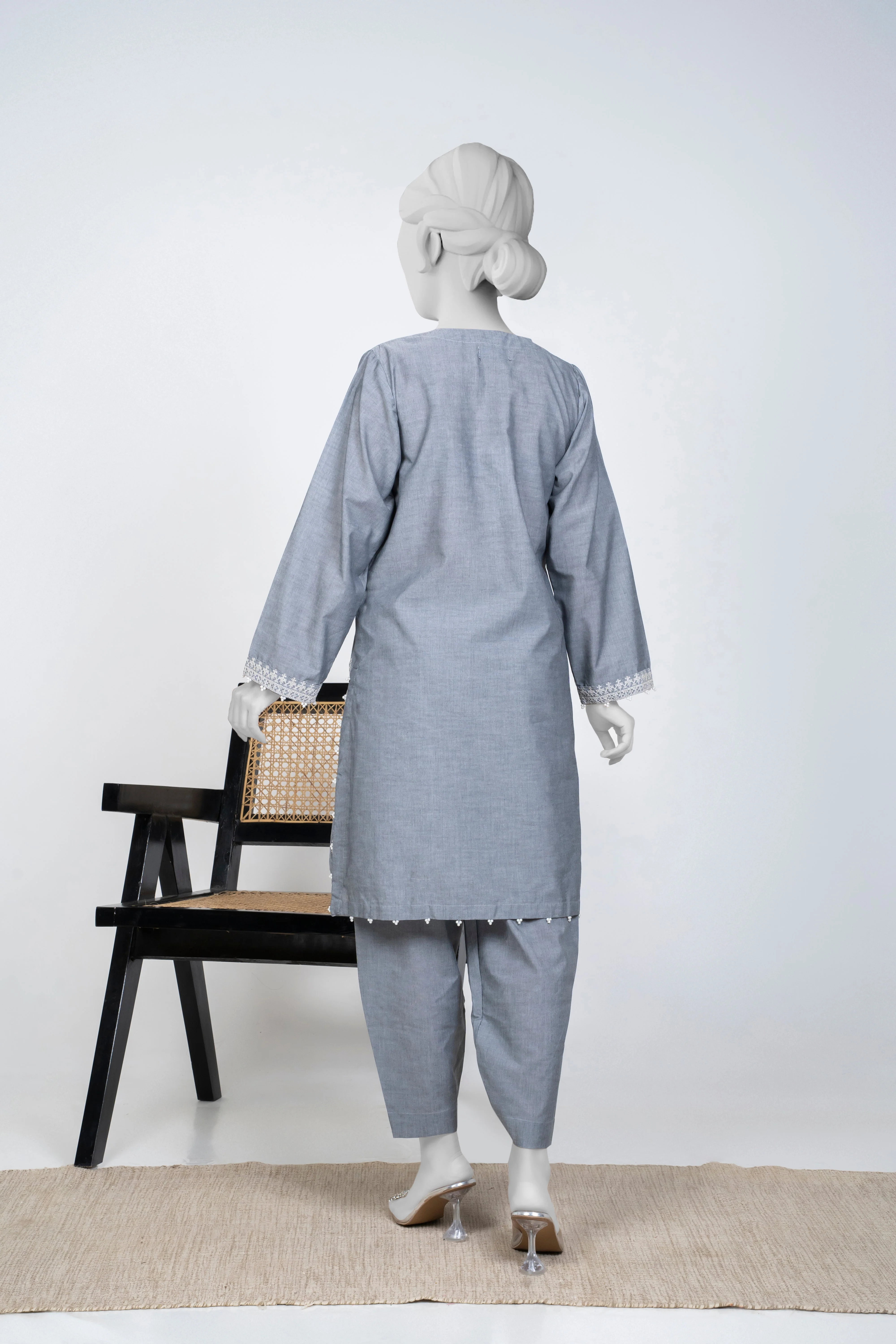 Chambray By Ayla Studio Solid Co Ords Winter Suit-EAE210105B - Image 6