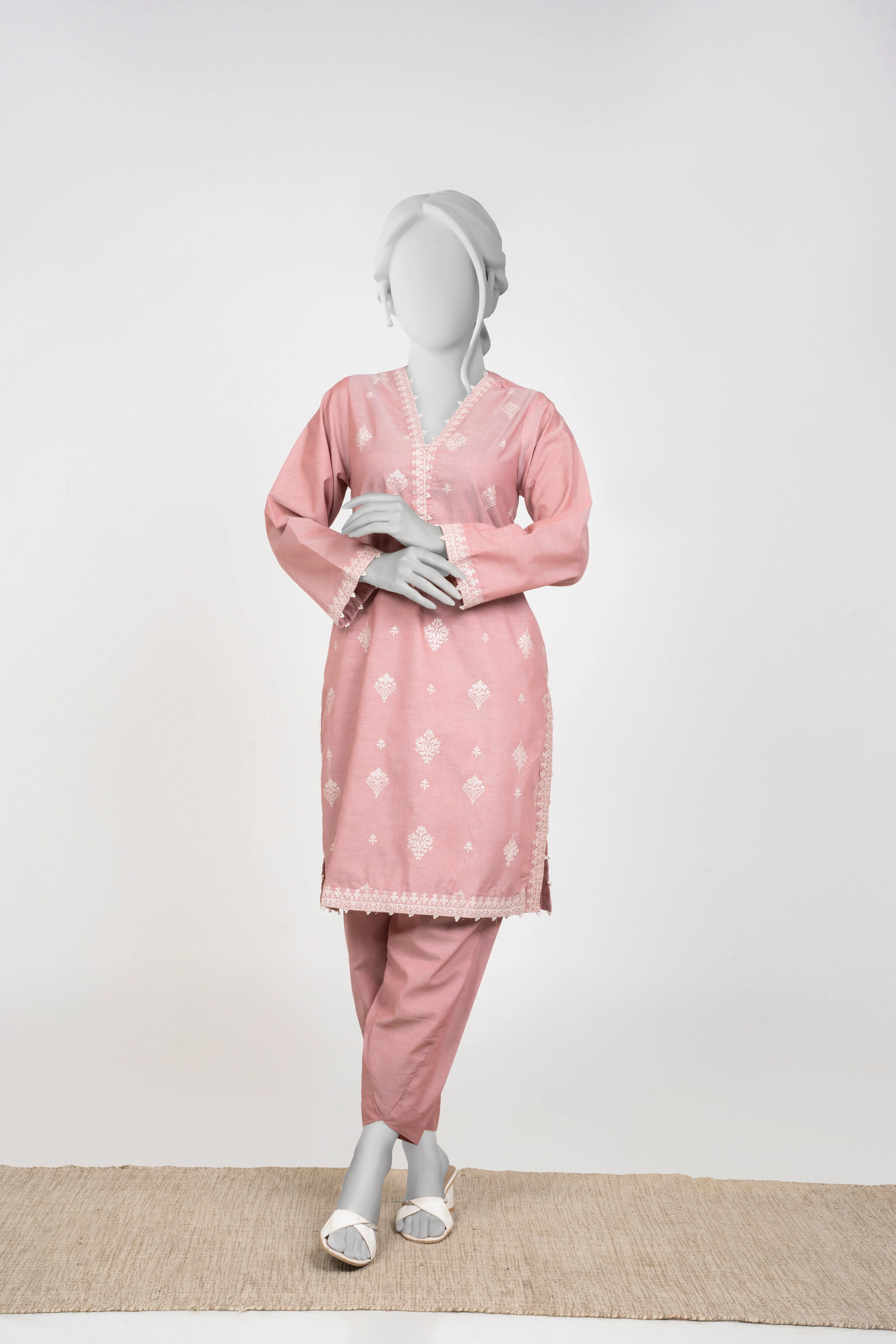 Chambray By Ayla Studio Solid Co Ords Winter Suit-EAE210105A